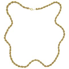 Cartier Gold Rope Chain Necklace