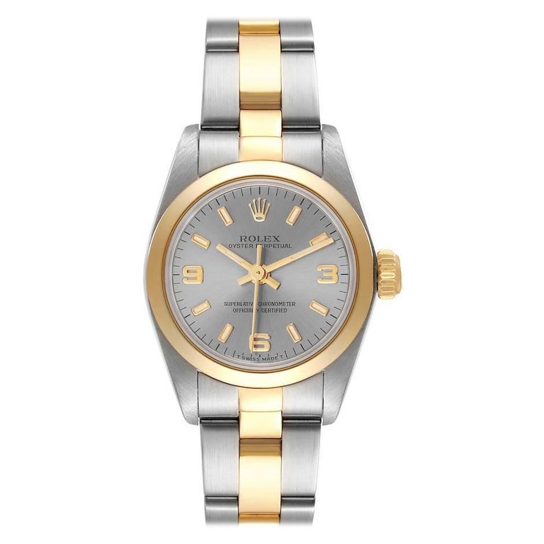 Rolex Oyster Perpetual NonDate Steel Yellow Gold Ladies Watch 67183 at  1stDibs | rolex 67183