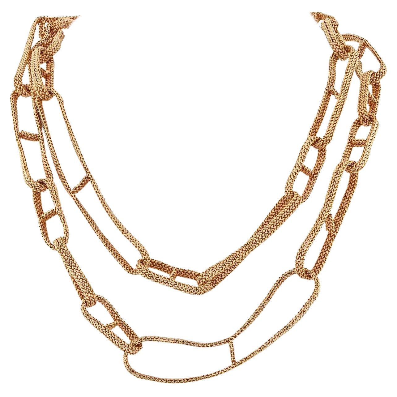 Hermès 18K Yellow Gold Chaine D'ancre Extra Large Link Chain Necklace