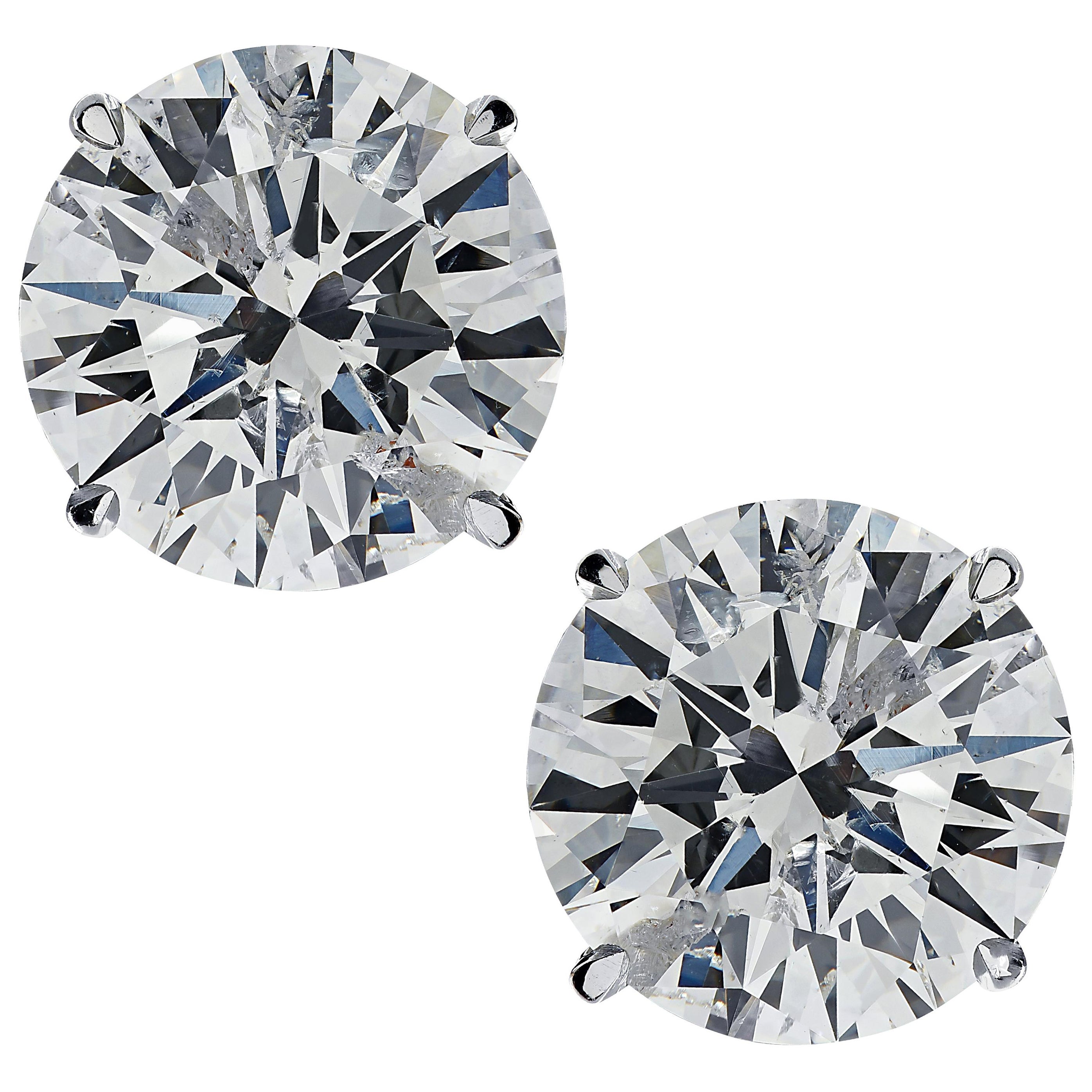 Vivid Diamonds 1.93 Carat Diamond Earrings For Sale