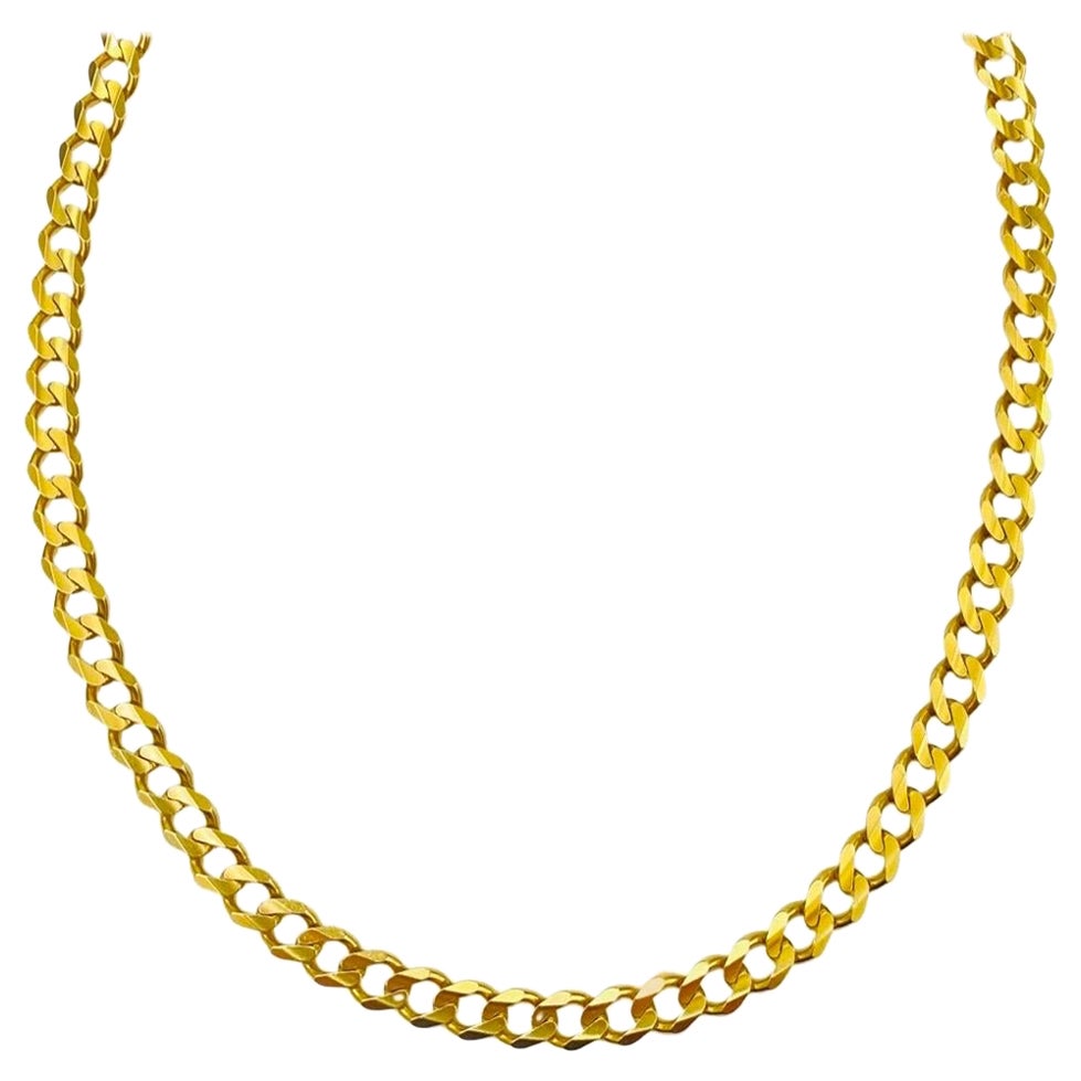 Men’s 6.7mm 14k Gold Cuban Curb Link Chain 24 Inch