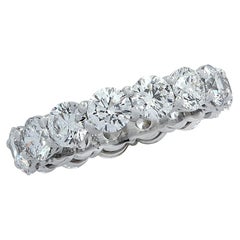 Memoryring mit lebhaften Diamanten, 4,04 Karat Diamanten