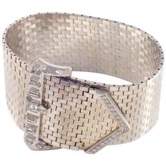 Retro Diamond Gold Buckle Bracelet