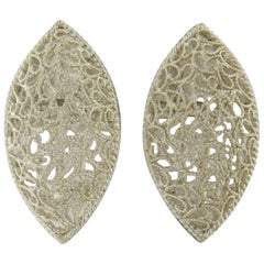 Buccellati Filidoro Silver Marquise Openwork Earrings