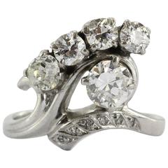 Art Deco Byard Brogan Philadelphia 2 Carats Diamonds Platinum Ring 