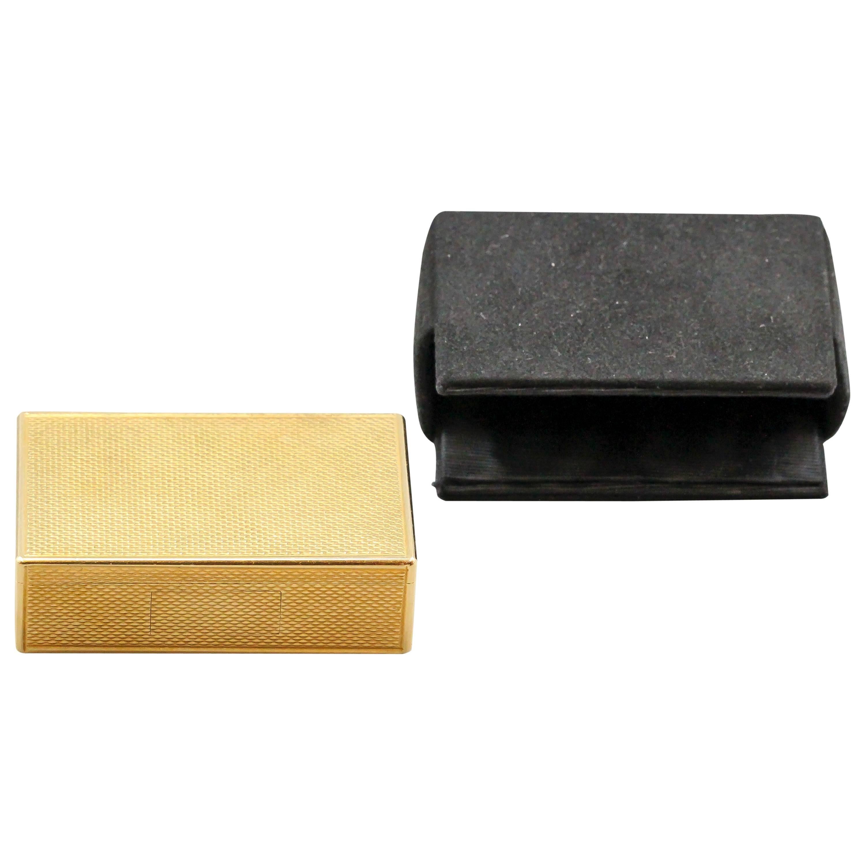 Van Cleef & Arpels Textured Gold Pill Box