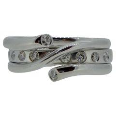 Pre-owned Georg Jensen Magic-Ring-Kombination mit Diamant- Innerband