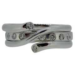 Pre-owned Georg Jensen Magic Ring Combination with Diamond Inner Band