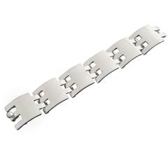1960s Hans Hansen Denmark Modernist Sterling Silver Link Bracelet 7