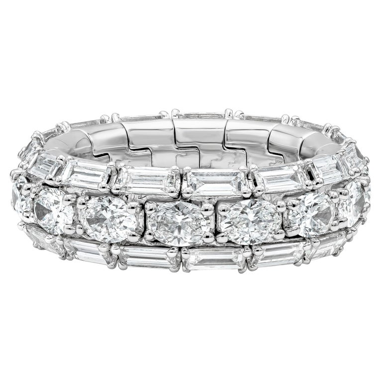 Roman Malakov 5.35 Carats Total Oval and Round Diamond Expandable Ring ...