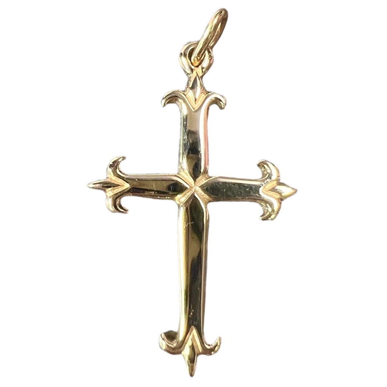 James Avery 14K Yellow Gold Cross Pendant For Sale