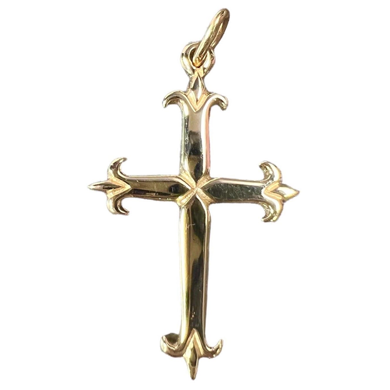 James Avery Pendentif croix en or jaune 14 carats