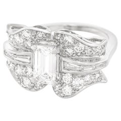 Art Deco Diamond-set Platinum Cocktail Ring