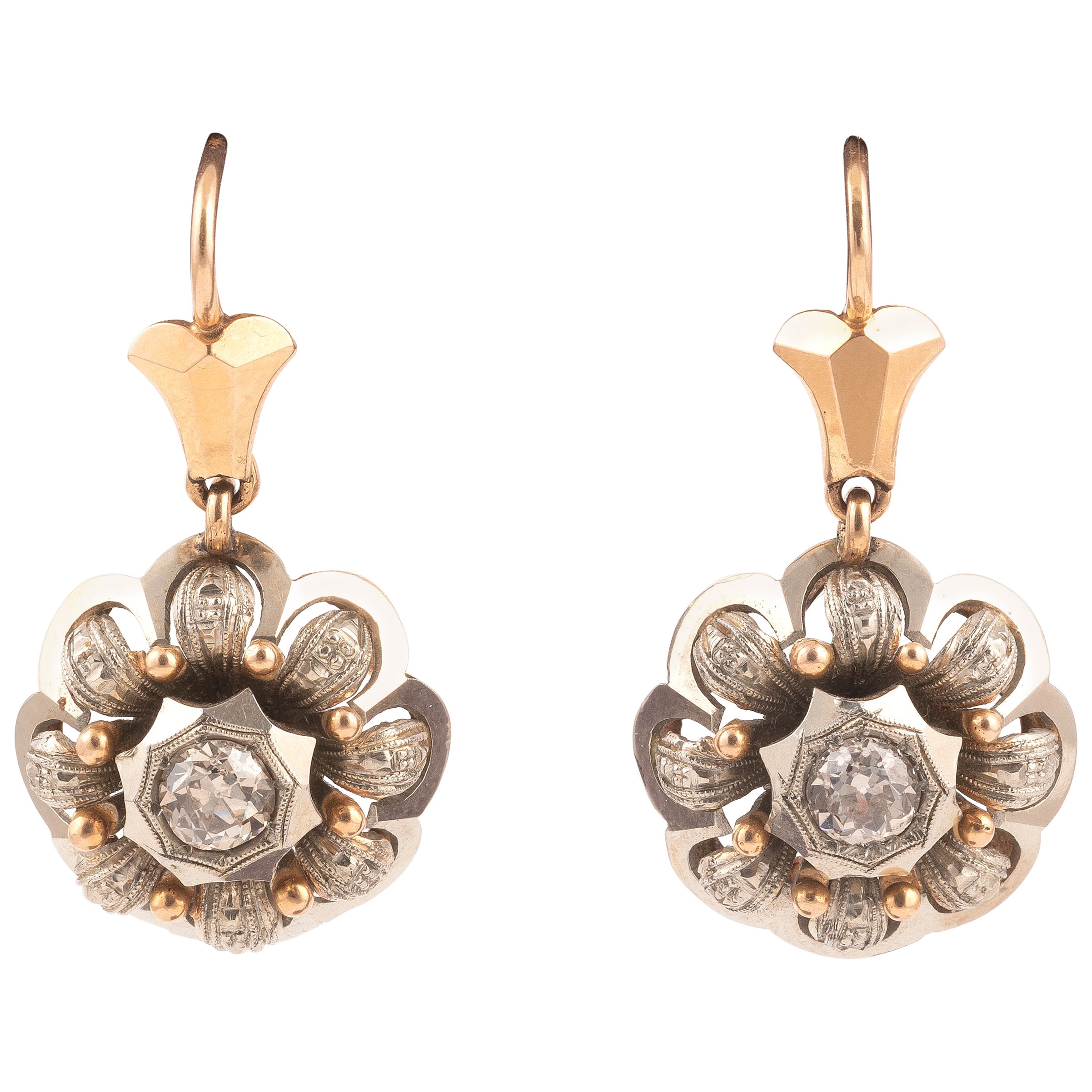 Early 19th Century Garnet Fly Earrings at 1stDibs