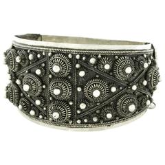 Fabuleux bracelet de style Art déco en argent sterling de l'Indochine française