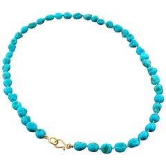 Victor Velyan Turquoise Bead Necklace