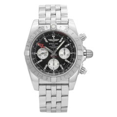 Montre automatique Breitling Chronomat GMT à cadran noir en acier AB042011/BB56-375A