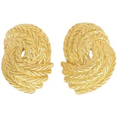 Buccellati Gold Twist Earrings