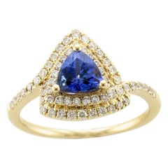 Le Vian Blue Tanzanite and Diamond Ring in 14K Yellow Gold