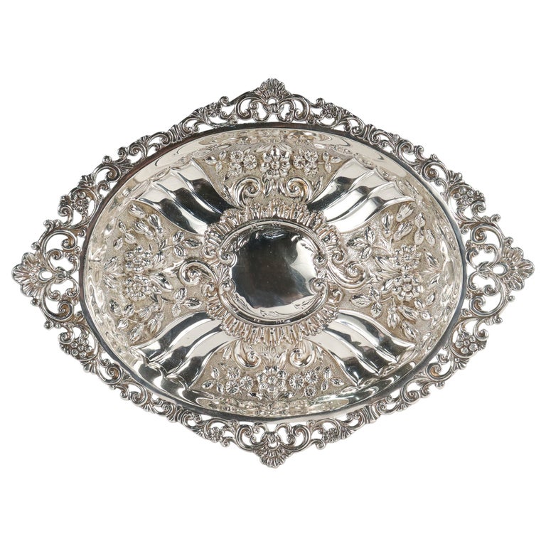 Antique Mappin and b Ornate Reticulated Repousse Sterling Silver