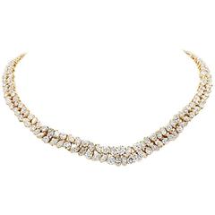 Actress Terry Moore Mrs. Howard Hughes 40 Carats of Diamonds 18kt Gold Necklace