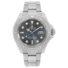 Used Rolex Yacht-Master Steel Platinum Bezel Rhodium Dial Automatic Watch 126622