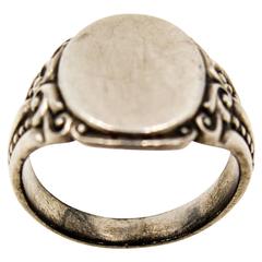 Men's Antique Silver Signet Ring