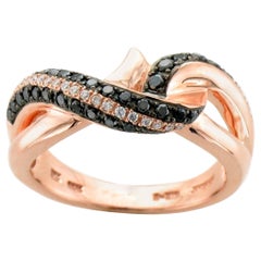 Le Vian Bague en or rose 14 carats avec diamant noir