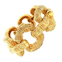 Armband aus 14k Gelbgold mit offenem Link von La Triomphe, ca. 1960er Jahre