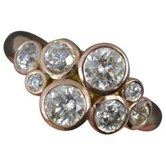 Retro Boodles Raindance Design 14ct Rose Gold and Diamond Cluster Ring