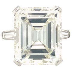 GIA Certified 12.94 Carat Diamond Engagement Ring in Platinum