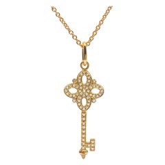 Tiffany & Co. Victoria Key Pendant Necklace 18k Gold
