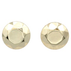 Tiffany & Co. Peretti 2 Carat Facet 18k Gold Stud Earrings