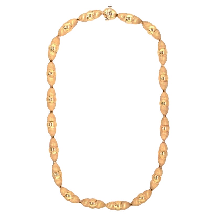 Fancy Link 18k Yellow Gold Necklace, circa 1970s