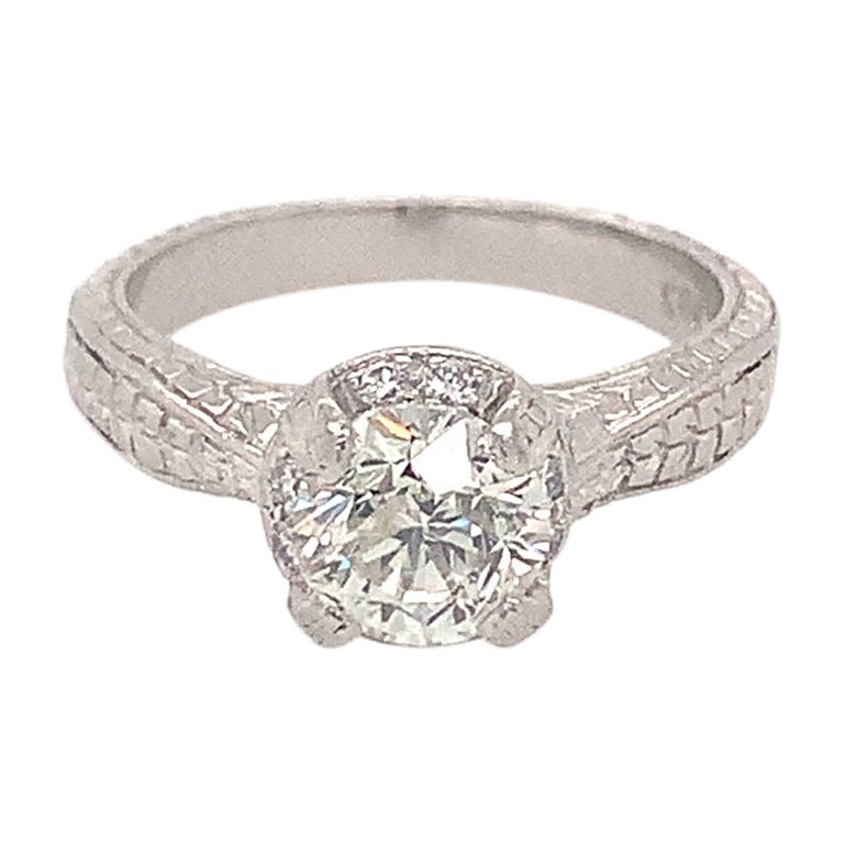 Diamond Engagement Platinum Ring For Sale