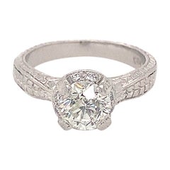 Used Diamond Engagement Platinum Ring