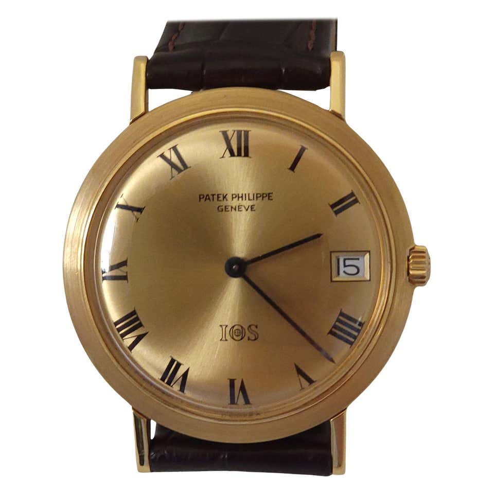 Patek Philippe Ref 2493 Vintage Yellow Gold Wrist Watch For Sale at ...