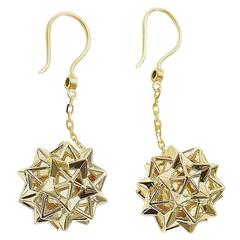 Helix Extrovert Diamond Gold Dangle Earrings