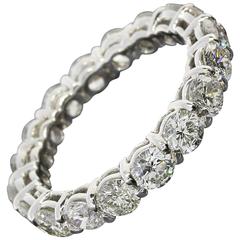 2.90 Carats Round Diamonds Gold Eternity Wedding Band Ring 10