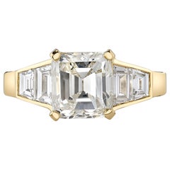Handcrafted Cassidy Asscher Cut Diamond Ring by Single Stone