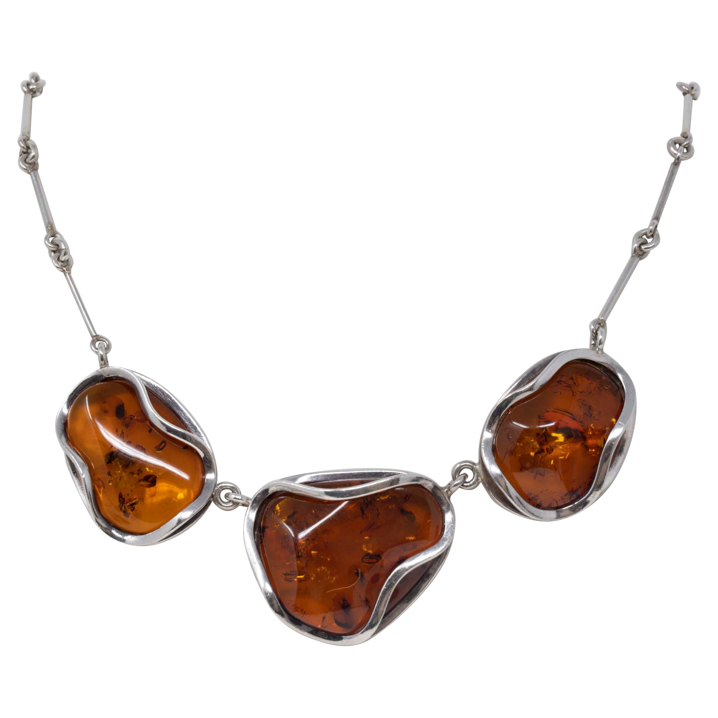 Baltic Amber Necklace 925 Silver