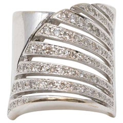 Vintage 18k White Gold Diamond Ring
