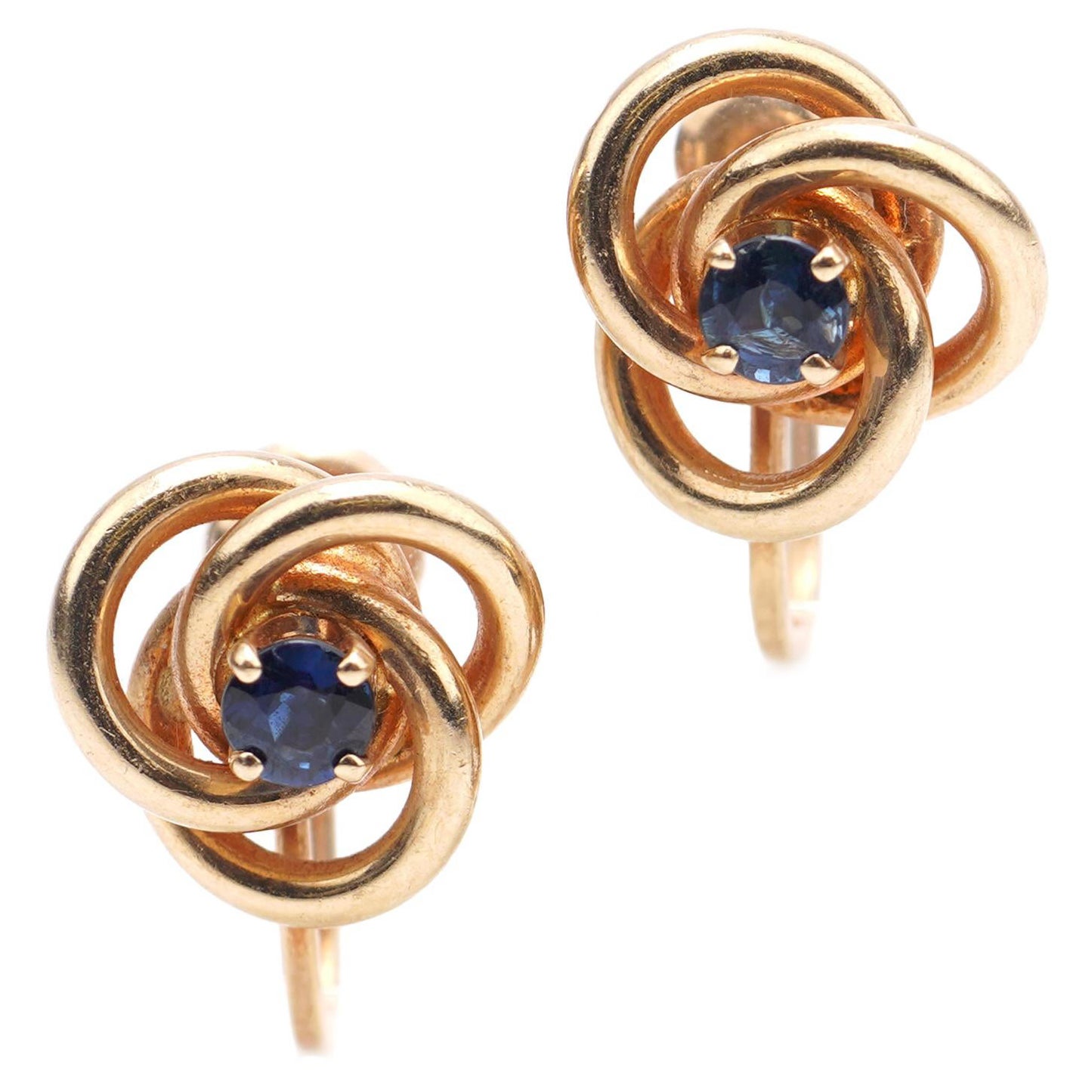 Tiffany and Co. Ruby Diamond Gold Screw Back Earrings at 1stDibs