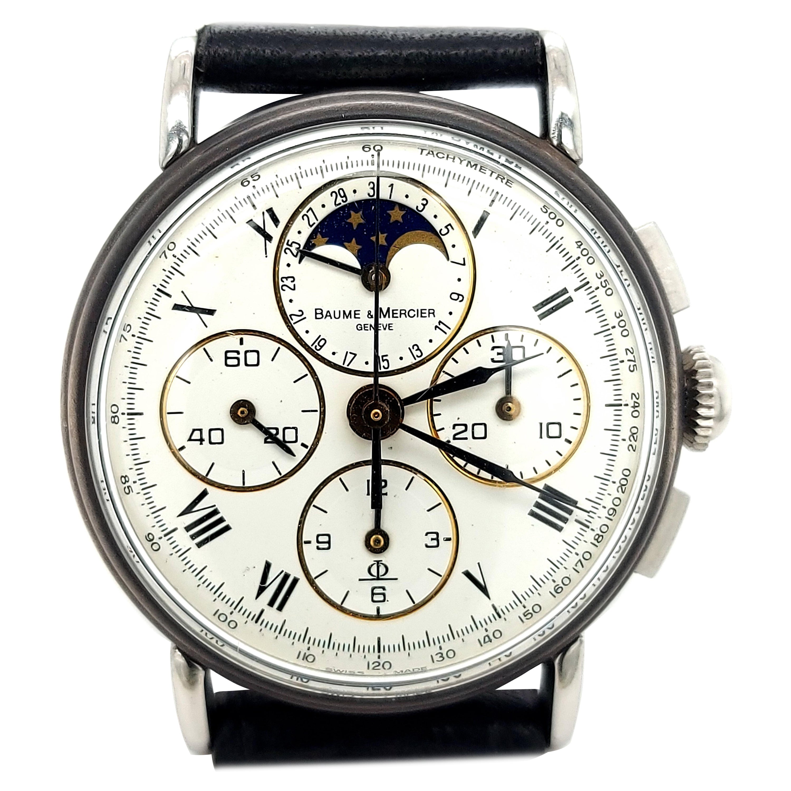 Baume & Mercier, Chronograph, Moonphase, Cal Lemania Ref. 6102.099 Wrist Watch