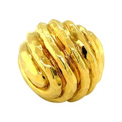 Hammered 18K Yellow Gold Ring by “Henry Dunay”, circa 1970s