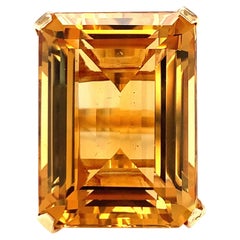 Anello Citrino in oro giallo 14K, anni '40 circa