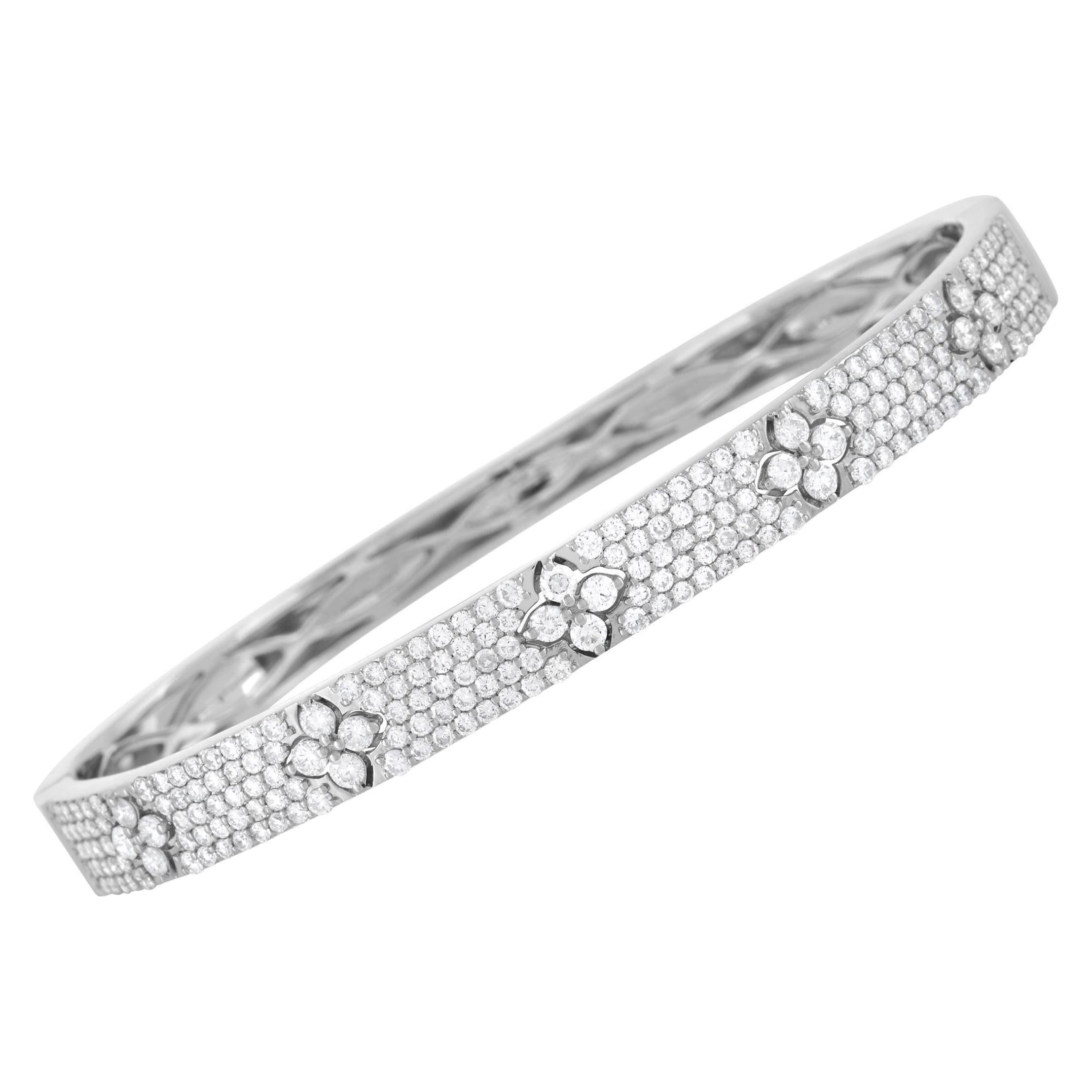 LB Exclusive Bracelet en or blanc 18 carats et diamants 2,42 carats