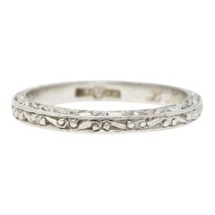 Produkte Abel Bros. 1919 Art Deco Schnörkel Girlanden Hochzeit Antiker Band Ring