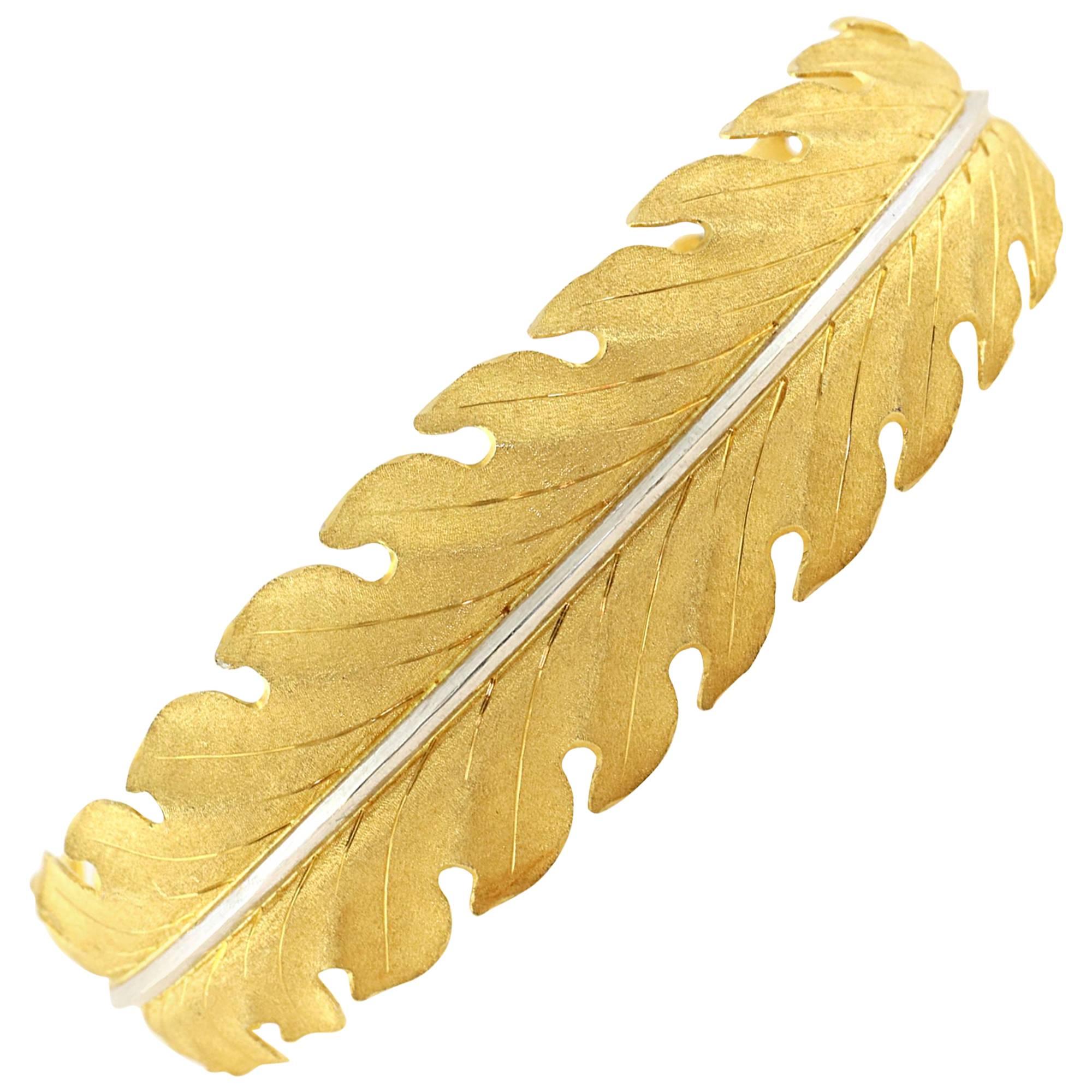 Buccellati Gold Leaf Bangle Bracelet
