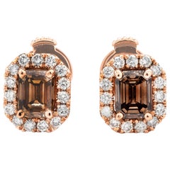 2.53 Tcw Natural Fancy Deep Orangy Brown Diamond Earrings